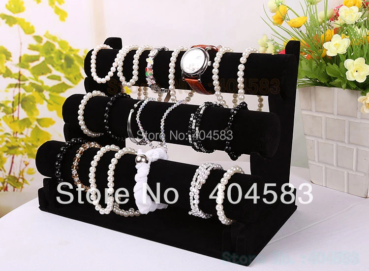 Black Velvet Bracelet display stand /watch display stand /Hair band Display Stand Decoration Holder detachable 3-layer velvet
Black Velvet Bracelet display stand /watch display stand /Hair band Display Stand Decoration Holder detachable 3-layer velvet