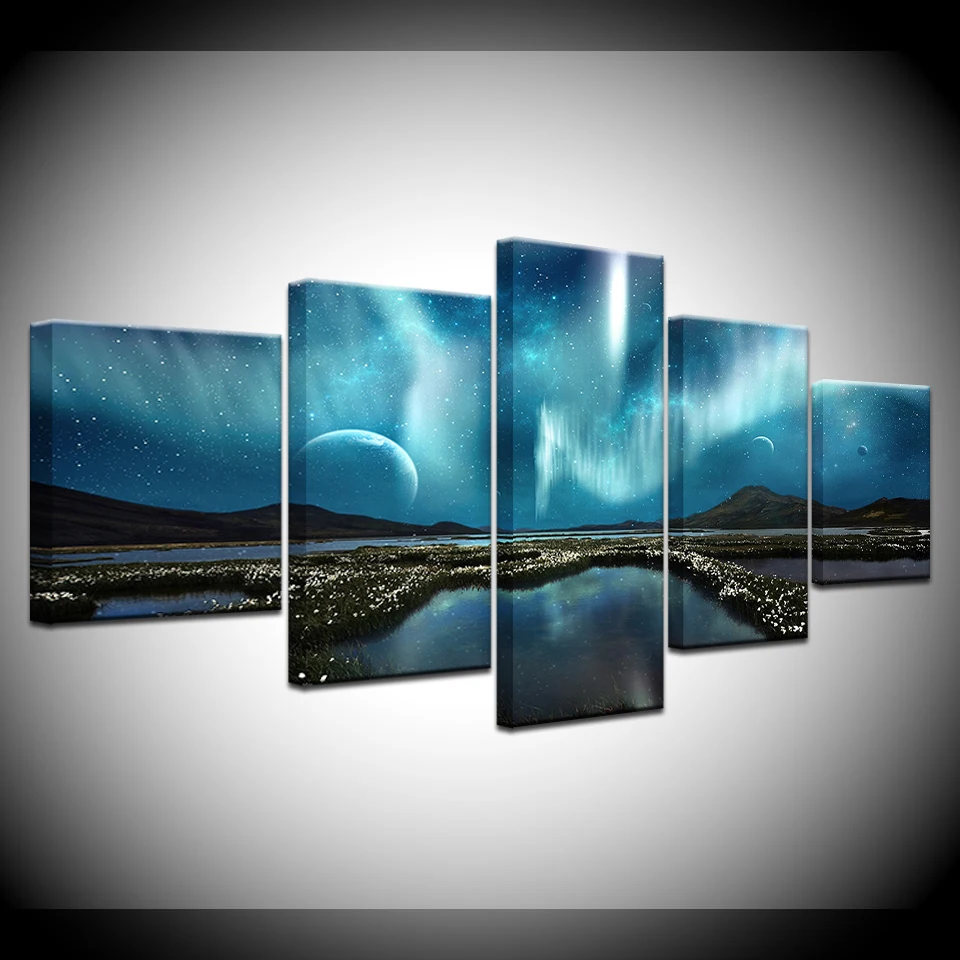 5 Panel/pieces HD Print Blue night sky star mountain wall posters Print On Canvas Art Painting For home living room decoration
5 Panel/pieces HD Print Blue night sky star mountain wall posters Print On Canvas Art Painting For home living room decoration