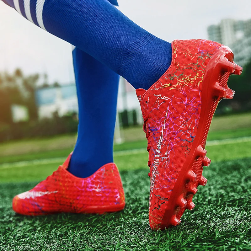 zeeohh Low Top Soccer Cleats Shoes TF/FG Football Boots Long Spikes & Short Spikes Men's Football Shoes Women's Sneakers Shoes