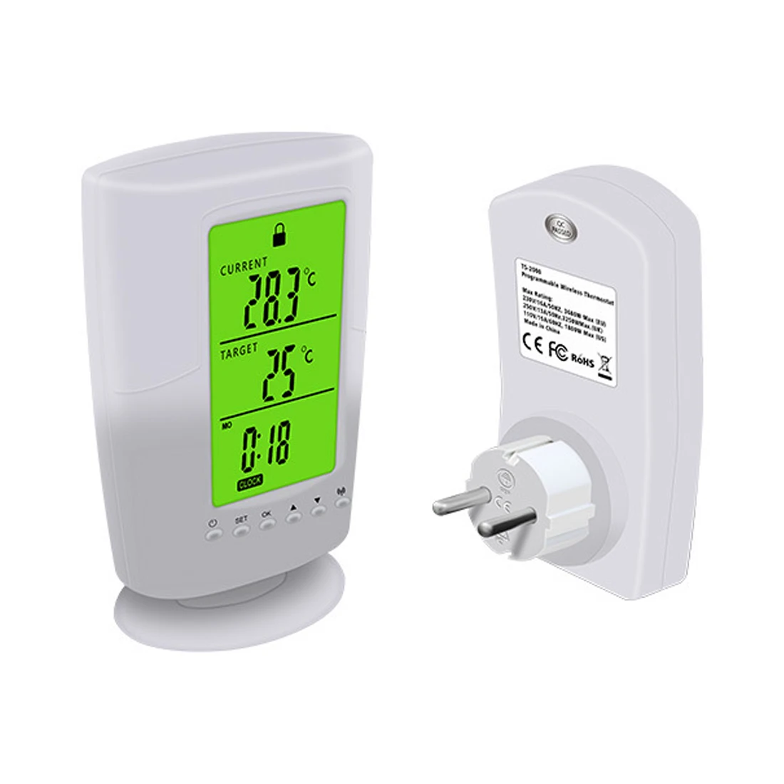 EU/US/UK Plug Programmable Wireless Thermostat Socket White LCD Home Intelligent Temperature Control Socket New
EU/US/UK Plug Programmable Wireless Thermostat Socket White LCD Home Intelligent Temperature Control Socket New