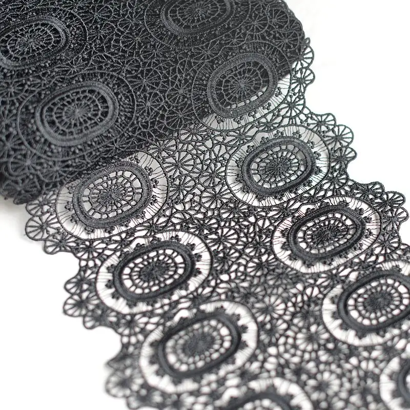 Lace accessories Black water soluble embroidery lace DIy headgear accessories garment materials H037
Lace accessories Black water soluble embroidery lace DIy headgear accessories garment materials H037
