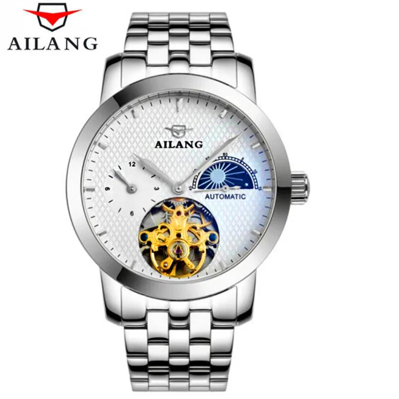 AILANG Tourbillon Mechanical Automatic Business Silver Mens Watches Top Brand Luxury Steel Wrist watch clock Relogio Masculino
AILANG Tourbillon Mechanical Automatic Business Silver Mens Watches Top Brand Luxury Steel Wrist watch clock Relogio Masculino