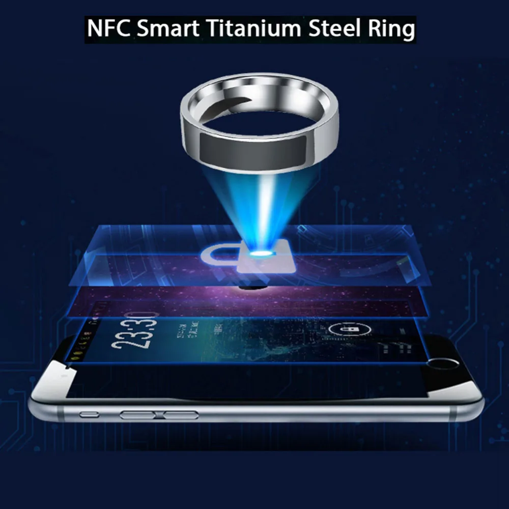 Стальное титановое 6 13 ярд NFC умное кольцо для мобильного телефона Touch Unlocker