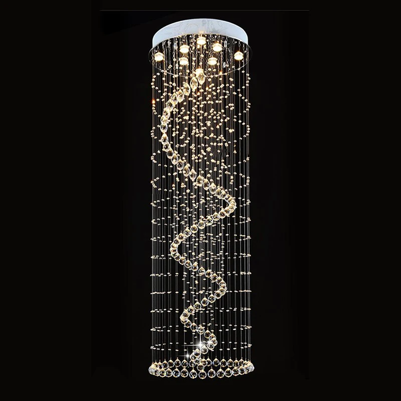 New long size modern crystal chandeliers lights staircase penthouse villa stairs chandeliers lamps LED large hanging wire lighti
New long size modern crystal chandeliers lights staircase penthouse villa stairs chandeliers lamps LED large hanging wire lighti