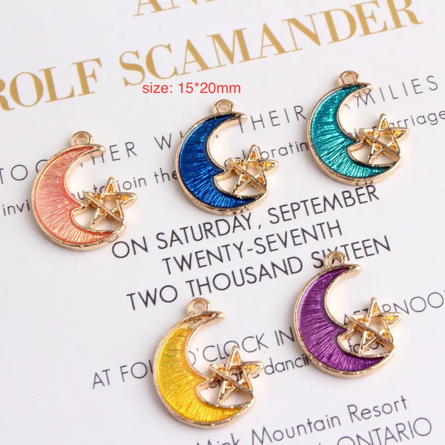new design 50pcs/lot alloy drop oil gold color moon star metal floating locket charms diy jewelry finding
new design 50pcs/lot alloy drop oil gold color moon star metal floating locket charms diy jewelry finding