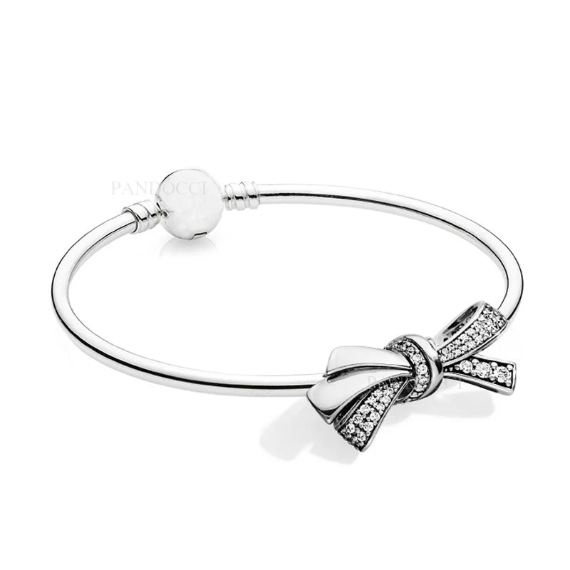 2018 Mother's Day Gifts 925 Sterling Silver Brilliant Bow Charm, Clear CZ Bangle QANDOCCI
2018 Mother's Day Gifts 925 Sterling Silver Brilliant Bow Charm, Clear CZ Bangle QANDOCCI