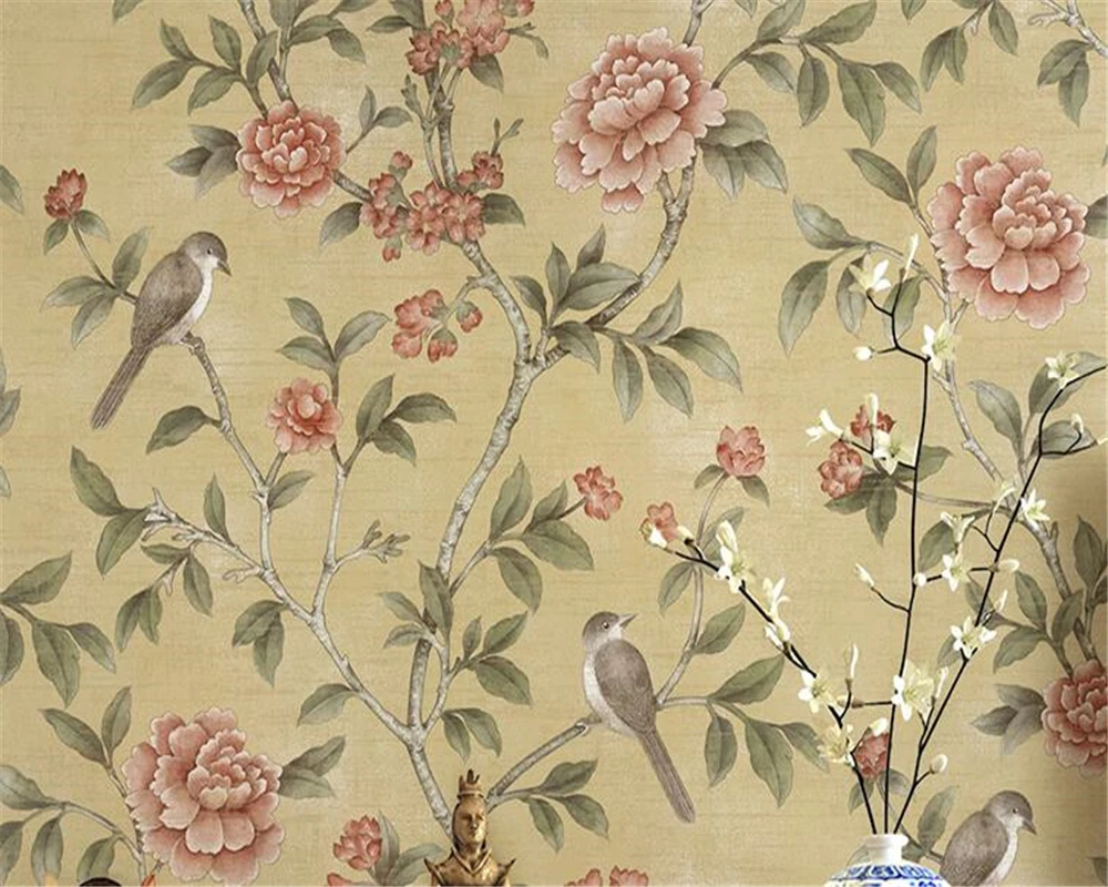 Beibehang Modern European style rich flowers and birds 3D wallpaper bedroom study house TV wall background walls wallpaper roll
Beibehang Modern European style rich flowers and birds 3D wallpaper bedroom study house TV wall background walls wallpaper roll