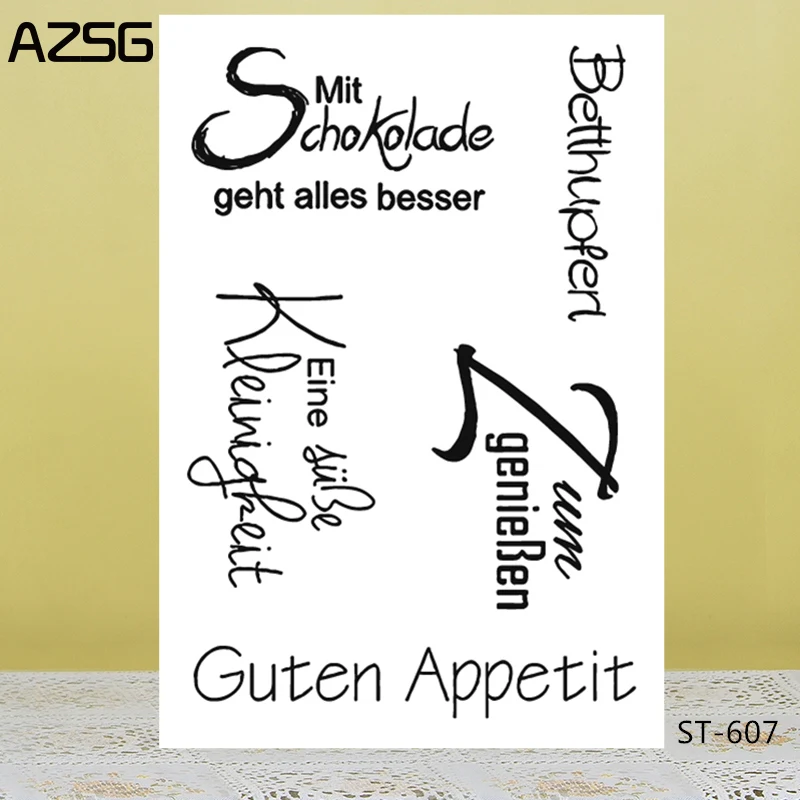 AZSG German Good Appetite Clear Stamps For DIY Scrapbooking/Card Making/Album Decorative Silicone Stamp Crafts
AZSG German Good Appetite Clear Stamps For DIY Scrapbooking/Card Making/Album Decorative Silicone Stamp Crafts