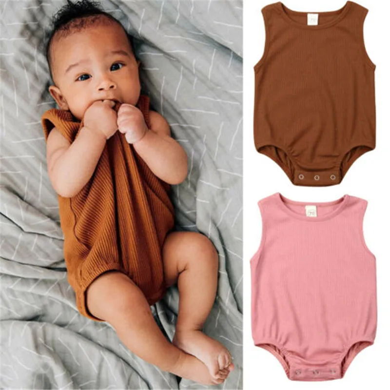Casual Baby Boy Girl Romper 2019 Newborn Baby Girls Boy Pure Color Jumpsuit Summer Sleeveless Crawling Romper One-pieces Outfits
Casual Baby Boy Girl Romper 2019 Newborn Baby Girls Boy Pure Color Jumpsuit Summer Sleeveless Crawling Romper One-pieces Outfits