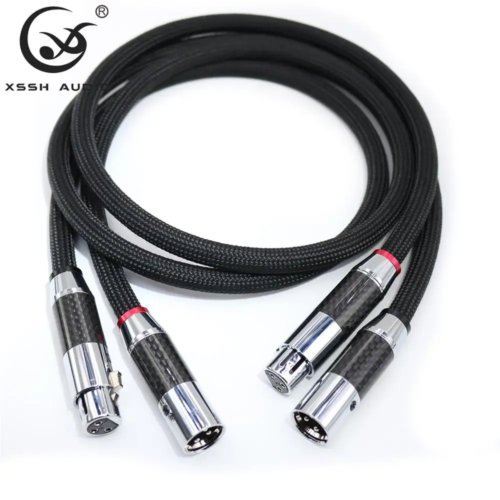 1 пара 6 м XSSH Hi end Fi FA 220 ПВХ 2 ядра чистый Медь из бескислородной меди PCOCC Женский XLR