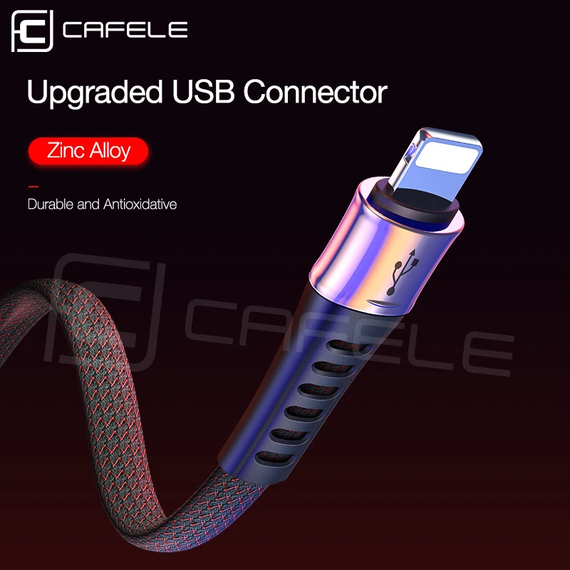 Cafele мобильный телефон USB кабель для iPhone 7 6S Max 3A быстрой зарядки Type C Micro 130 см