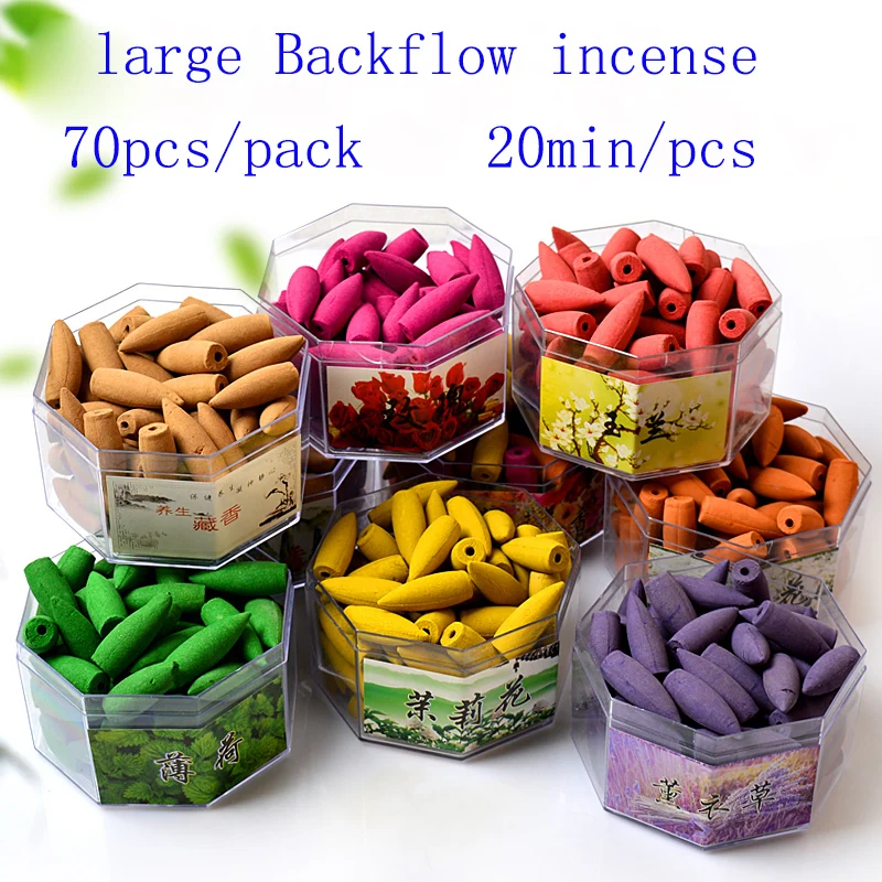 70pcs large Backflow incense smoke backflow incense bullet cones aromatherapy fragrance mixture of fragrance household incense
70pcs large Backflow incense smoke backflow incense bullet cones aromatherapy fragrance mixture of fragrance household incense
