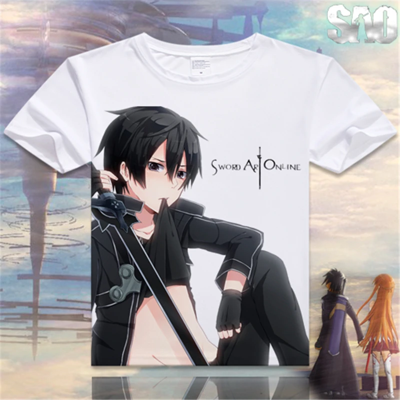 Anime Sword Art Online SAO Cosplay T shirt Short Sleeve O-Neck T-shirt Cotton Top Tees for Women/Men Summer Clothes S-4XL
Anime Sword Art Online SAO Cosplay T shirt Short Sleeve O-Neck T-shirt Cotton Top Tees for Women/Men Summer Clothes S-4XL