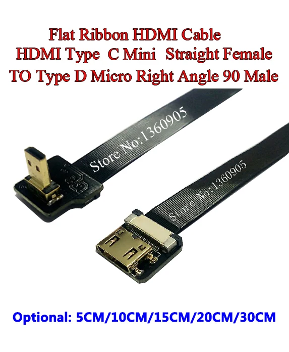 5/10/15/20/30CM Ultra Thin Soft HDMI Cable Type C Mini Straight Female to Male Type D Micro Right Angle Flat Ribbon FPV Cable
5/10/15/20/30CM Ultra Thin Soft HDMI Cable Type C Mini Straight Female to Male Type D Micro Right Angle Flat Ribbon FPV Cable