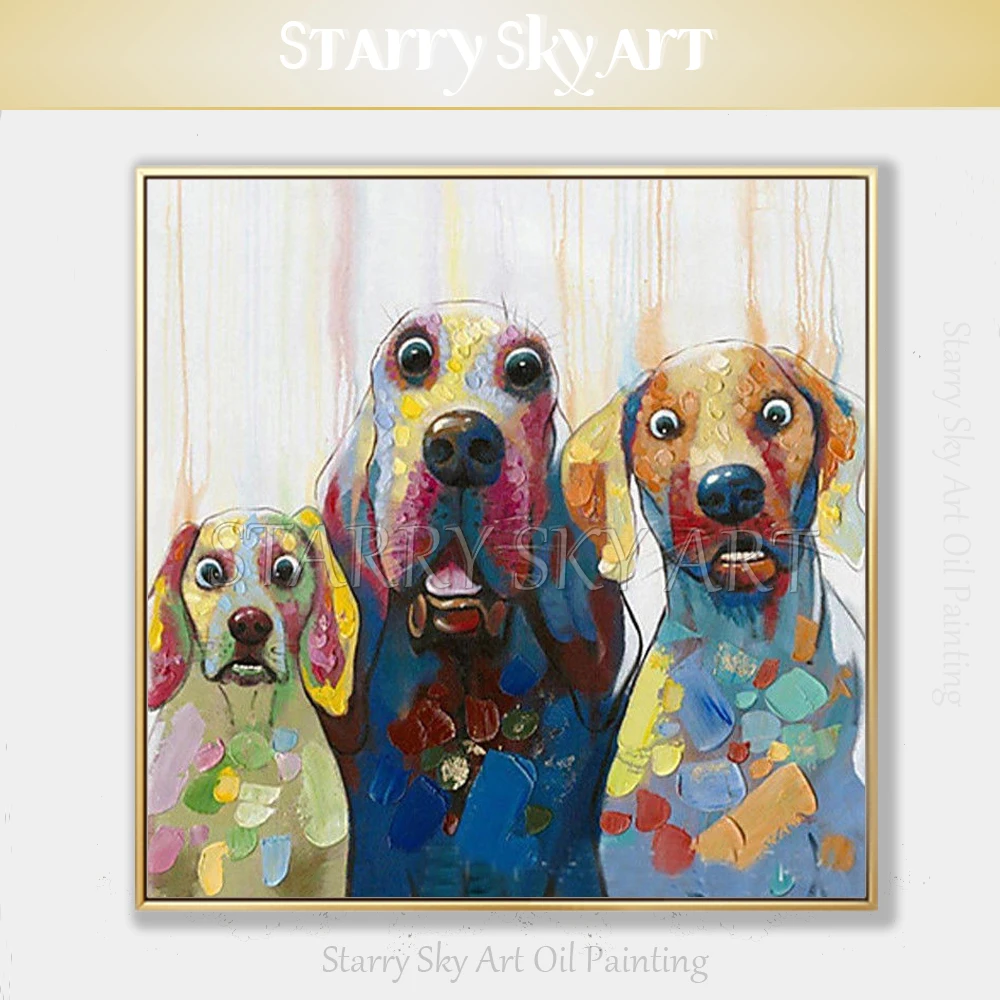 Free Shipping Kinds of Animals Oil Painting Modern Wall Decoration Pictures Hand-painted Funny Dog Oil Painting for Wall Decor
Free Shipping Kinds of Animals Oil Painting Modern Wall Decoration Pictures Hand-painted Funny Dog Oil Painting for Wall Decor