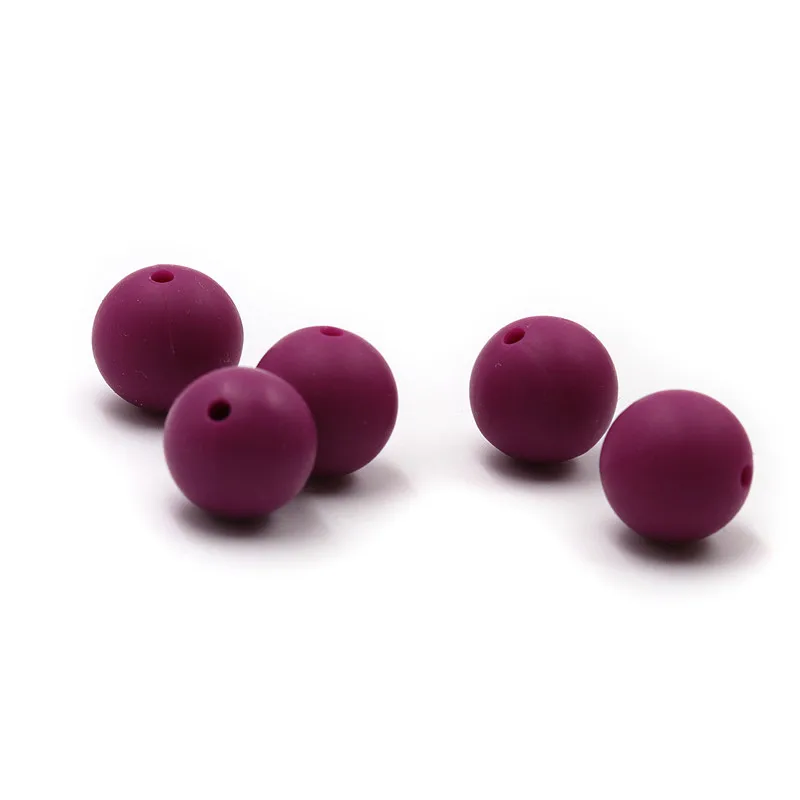 JOJOCHEW 100 шт красные силиконовые бусины Amaranth 9 19 мм круглые жевательные