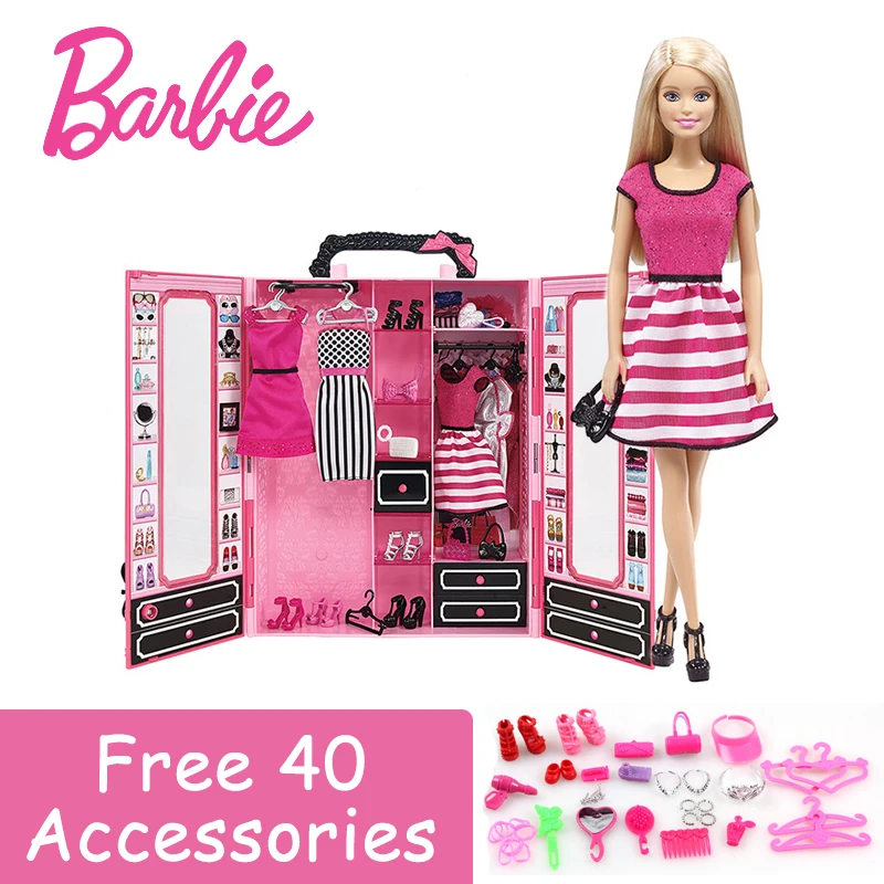 Barbie Authorize Brand Fashion Dolls Dream Wardrobe And Dress Cloth Kid Toys For Little Girl Birthday Gift Funny Boneca DKY31
Barbie Authorize Brand Fashion Dolls Dream Wardrobe And Dress Cloth Kid Toys For Little Girl Birthday Gift Funny Boneca DKY31