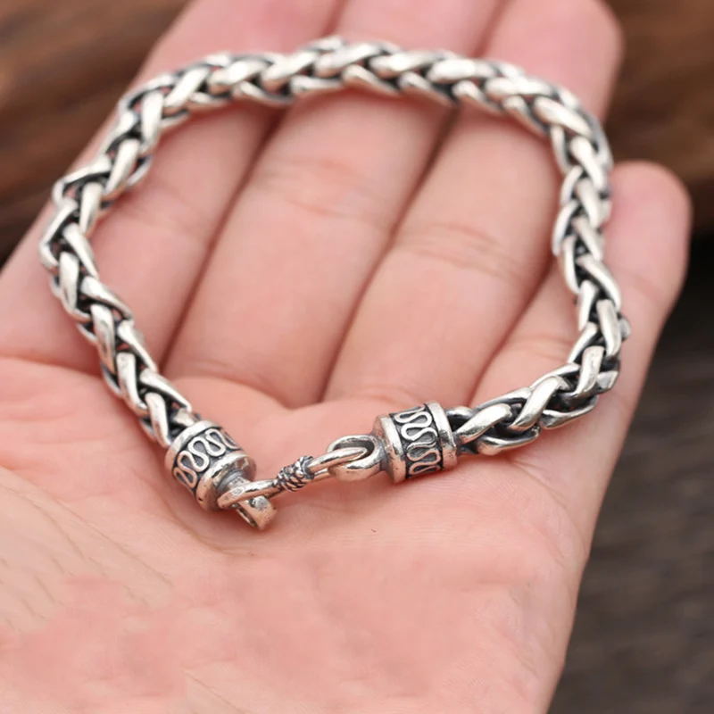 Pure 925 Sterling Silver Friendship Bracelet Men Jewelry 6mm Wide Rope Bangle Bracelet Women Gift Fine Jewelry 2020 LOVERS B15
Pure 925 Sterling Silver Friendship Bracelet Men Jewelry 6mm Wide Rope Bangle Bracelet Women Gift Fine Jewelry 2020 LOVERS B15