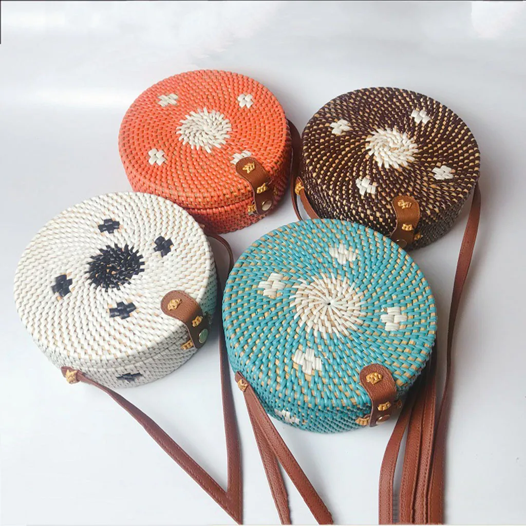 Woman Bag Circle Handwoven Bali Round Retro Rattan Straw Beach Multicolor Crossbody bolsa feminina bags for women 2019
Woman Bag Circle Handwoven Bali Round Retro Rattan Straw Beach Multicolor Crossbody bolsa feminina bags for women 2019