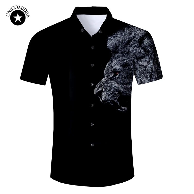Lion Printed Shirt Men 2020 Summer Short Sleeve Shirts Black Camisas Hombre Male Slim Fit Hawaiian Shirt Casual Eur Size Tops
Lion Printed Shirt Men 2020 Summer Short Sleeve Shirts Black Camisas Hombre Male Slim Fit Hawaiian Shirt Casual Eur Size Tops