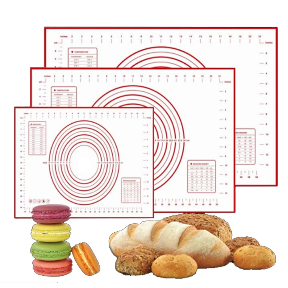 Non-stick Silicone Baking Mat Cake Cookie Macaron Fondant Pad Sheet Bakeware Tools Pizza Dough Maker Pastry Mat
Non-stick Silicone Baking Mat Cake Cookie Macaron Fondant Pad Sheet Bakeware Tools Pizza Dough Maker Pastry Mat
