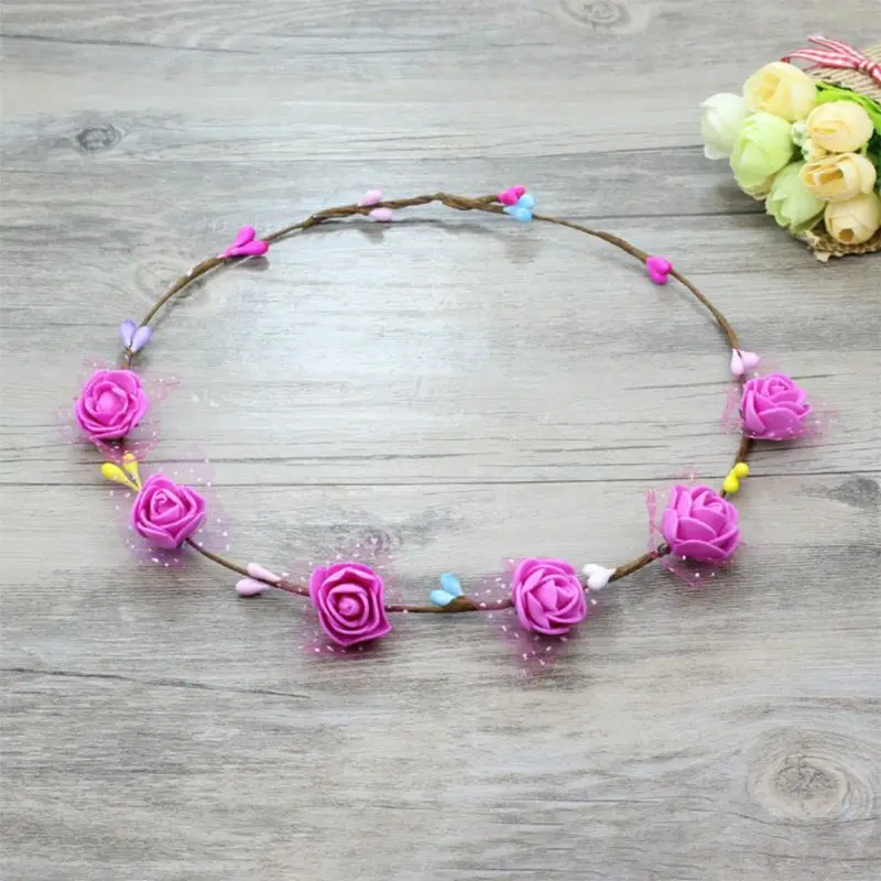 7 Color Bohemian 6 Foam Fake Rose Flower Headband Faux Rattan Bridal Garland Wreath Rainbow Colorful Flower Girl Wedding Garland
7 Color Bohemian 6 Foam Fake Rose Flower Headband Faux Rattan Bridal Garland Wreath Rainbow Colorful Flower Girl Wedding Garland