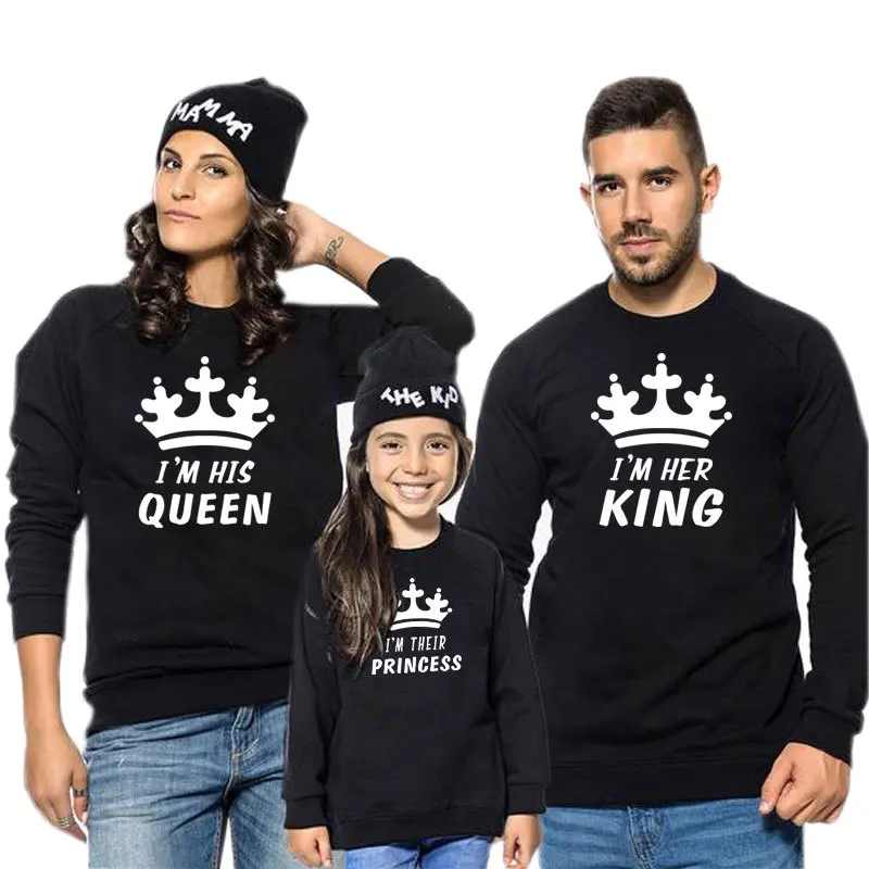king queen prince princess clothes father son mother daughter girls boys sweatshirts tshirt mommy and me family matching outfits
king queen prince princess clothes father son mother daughter girls boys sweatshirts tshirt mommy and me family matching outfits