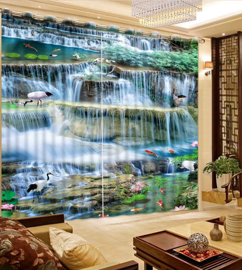 custom 3d curtains for living room Crane waterfall water 3d stereoscopic curtains modern luxury curtains
custom 3d curtains for living room Crane waterfall water 3d stereoscopic curtains modern luxury curtains