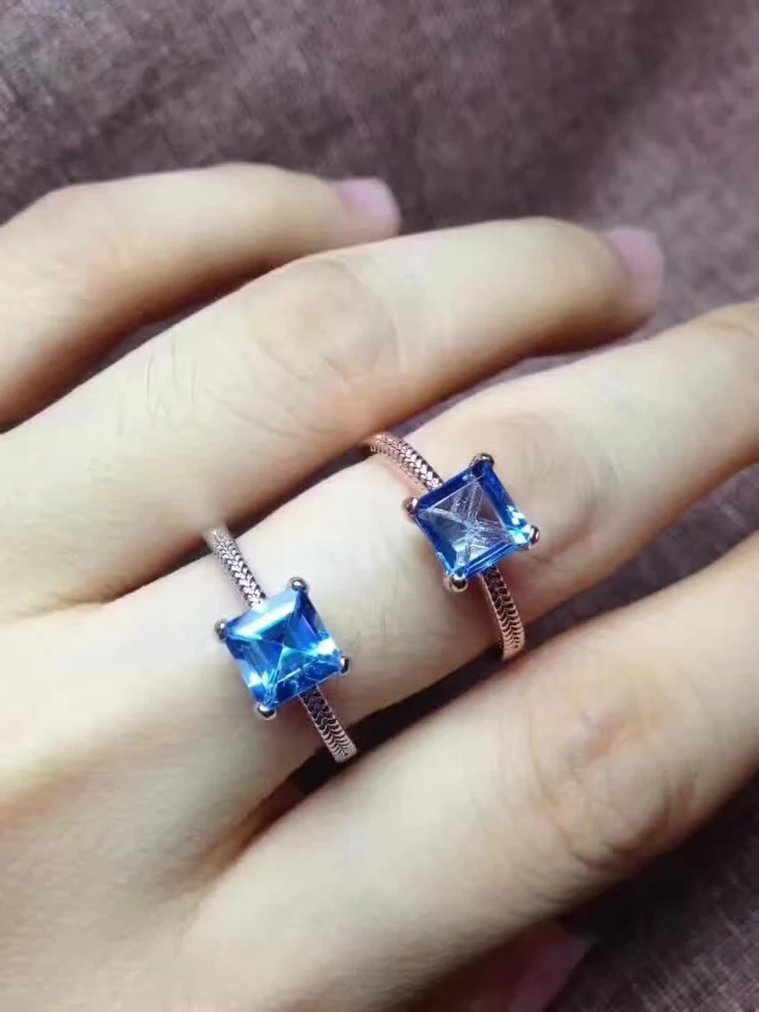 Blue Gemstone Ring Real 925 Silver Surface gold plated Women Ring Fine Jewelry Natural Topaz Good Gift Box Free
Blue Gemstone Ring Real 925 Silver Surface gold plated Women Ring Fine Jewelry Natural Topaz Good Gift Box Free