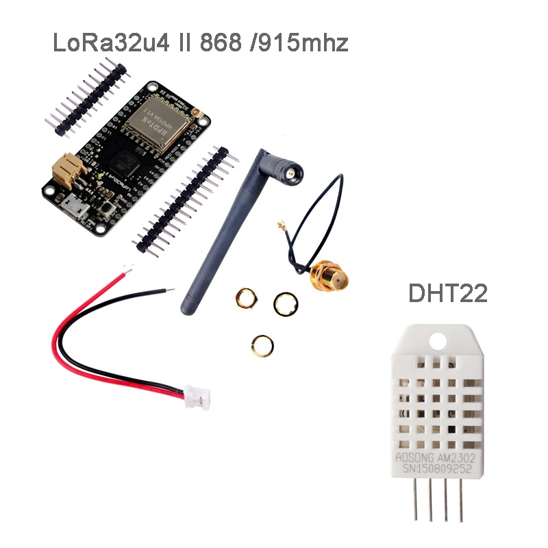 LoRa32u4 II Lora Module IOT Development Board LiPo SX1276 HPD13 868mhz 915MHz / DHT22 Temperature Humidity Sensor
LoRa32u4 II Lora Module IOT Development Board LiPo SX1276 HPD13 868mhz 915MHz / DHT22 Temperature Humidity Sensor