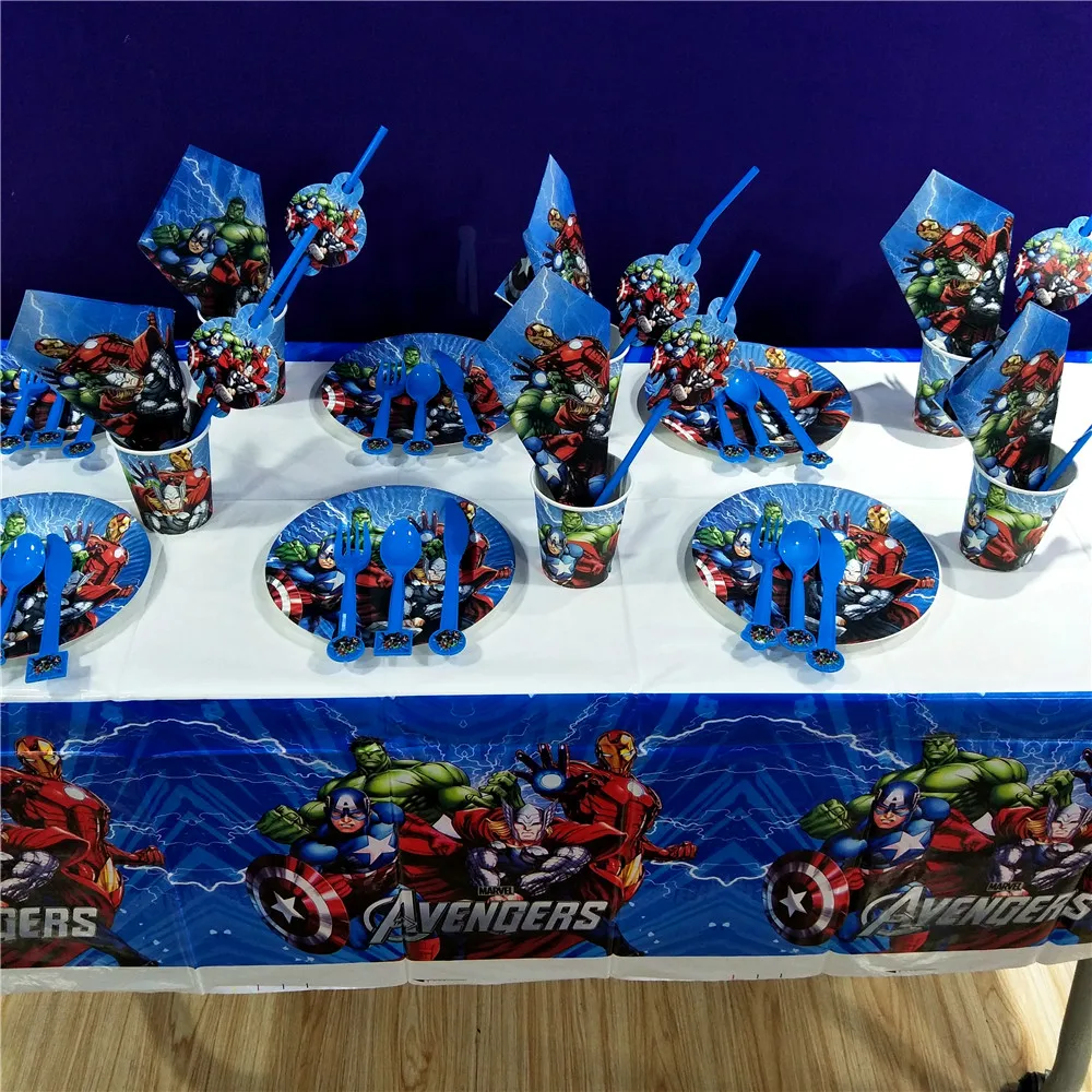 82pcs Avengers Birthday Cartoon Party Decoration Tableware Cup Plates Tablecloth Straw Napkin Kids Party Decoration Favors Baby
82pcs Avengers Birthday Cartoon Party Decoration Tableware Cup Plates Tablecloth Straw Napkin Kids Party Decoration Favors Baby