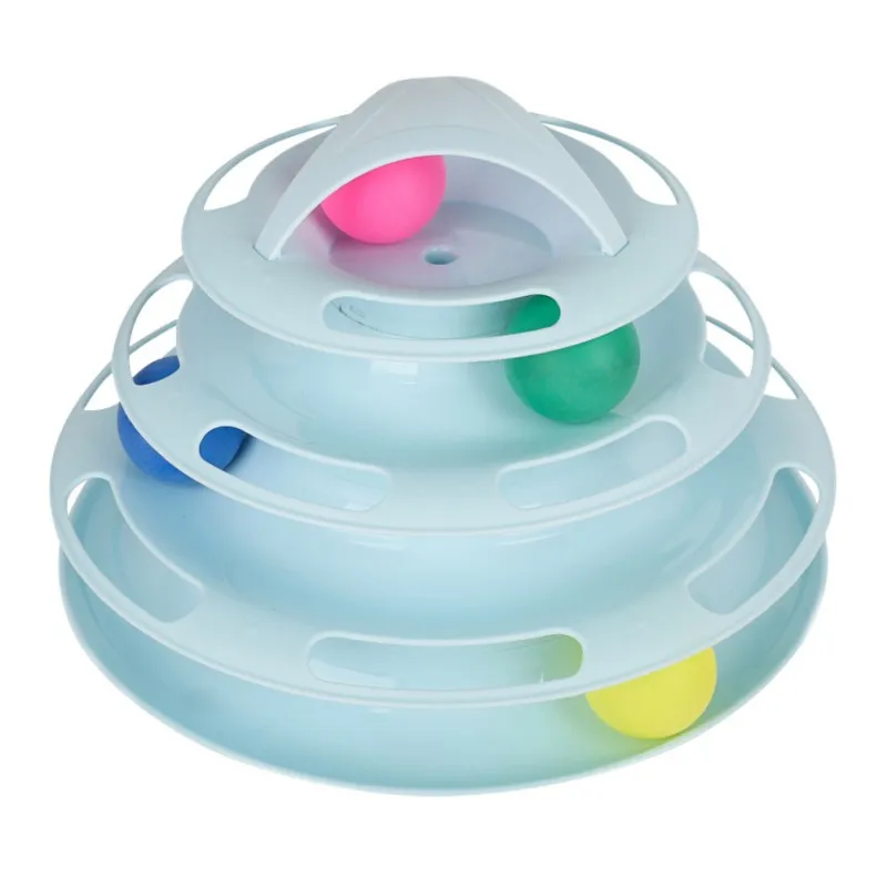 Pet Cat IQ Training Toys 4-Layer Kittens Entertainment Disc Turntable Cat Amusement Plate with Balls
Pet Cat IQ Training Toys 4-Layer Kittens Entertainment Disc Turntable Cat Amusement Plate with Balls