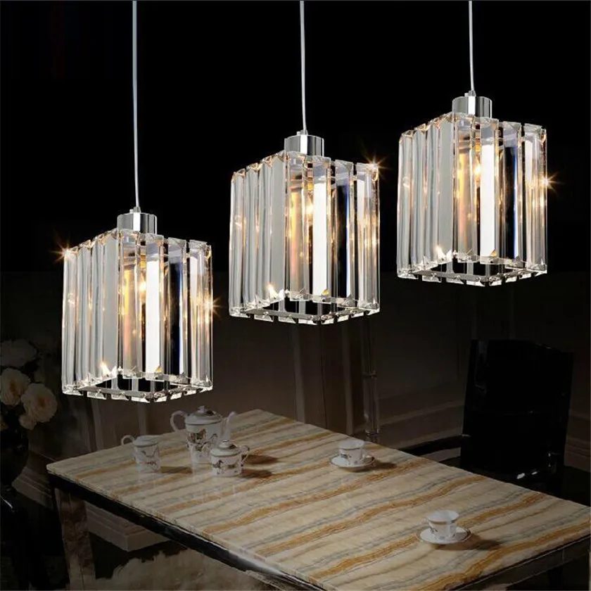 LED Crystal Pendant Light Dining Room Lamp 3Head Square Pendant Light Fixture Bar Dinning Room Lamp Hanging Ceiling Kitchen Lamp 
LED Crystal Pendant Light Dining Room Lamp 3Head Square Pendant Light Fixture Bar Dinning Room Lamp Hanging Ceiling Kitchen Lamp