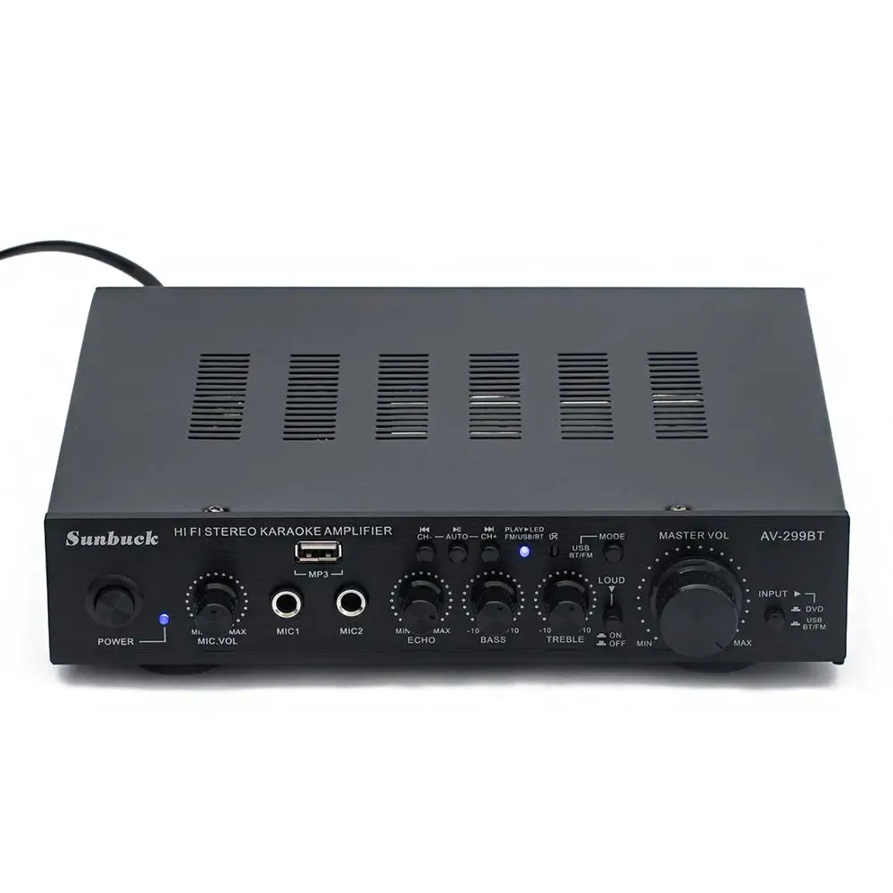 220V 2.1 channel 200W high power Bluetooth USB SD FM remote control karaoke HIFI audio amplifier
220V 2.1 channel 200W high power Bluetooth USB SD FM remote control karaoke HIFI audio amplifier