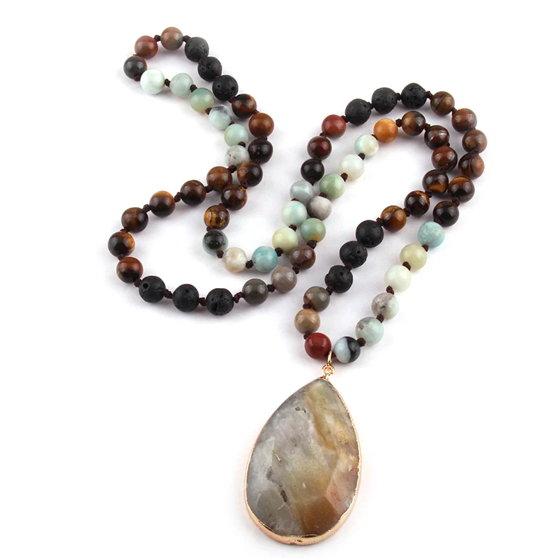 Free Shipping Fashion Semi Precious Stones Long Knotted Stone Drop Pendant Necklaces
Free Shipping Fashion Semi Precious Stones Long Knotted Stone Drop Pendant Necklaces