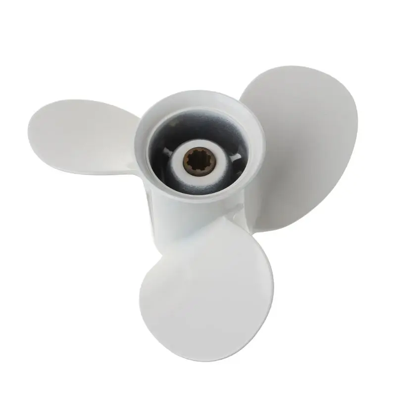 New Boat Outboard Propeller 9 1/4 x 10 Aluminum Alloy For Yamaha 9.9-15HP White 3 Blades 8 Spline Tooth qyh
New Boat Outboard Propeller 9 1/4 x 10 Aluminum Alloy For Yamaha 9.9-15HP White 3 Blades 8 Spline Tooth qyh