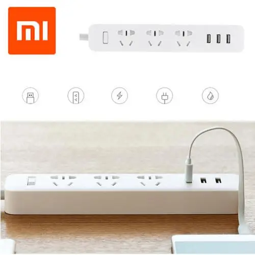 Original Xiaomi Mi Power Socket Portable Strip AU Plug Adapter with 3 USB Port 3 AC Outlets charger for iPhone xiaomi Smart Home
Original Xiaomi Mi Power Socket Portable Strip AU Plug Adapter with 3 USB Port 3 AC Outlets charger for iPhone xiaomi Smart Home