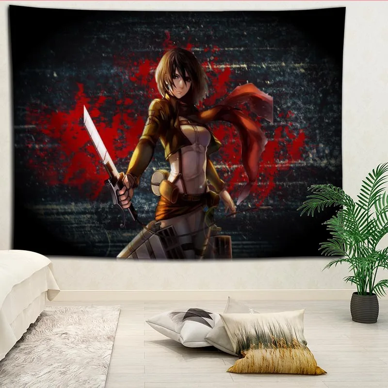 New arrival custom Attack On Titan printing tapestry More Size home living room bedroom decorative wall blanket
New arrival custom Attack On Titan printing tapestry More Size home living room bedroom decorative wall blanket