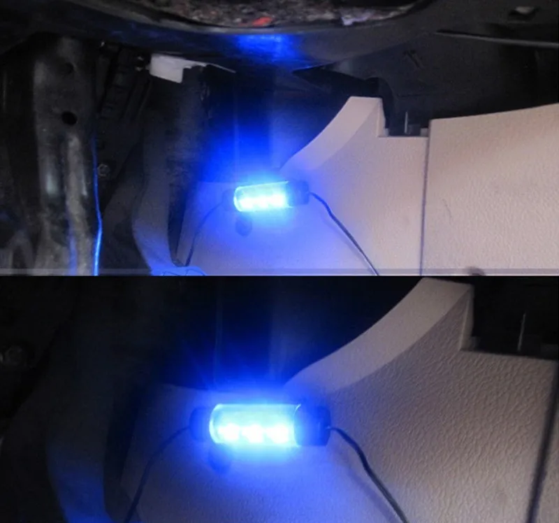 1Set Car Auto Interior Atmosphere Light Car Charge 12V 4 X 3 LED Glow Decorative 4 in1 Blue Light Foot Lamp Car Styling
1Set Car Auto Interior Atmosphere Light Car Charge 12V 4 X 3 LED Glow Decorative 4 in1 Blue Light Foot Lamp Car Styling