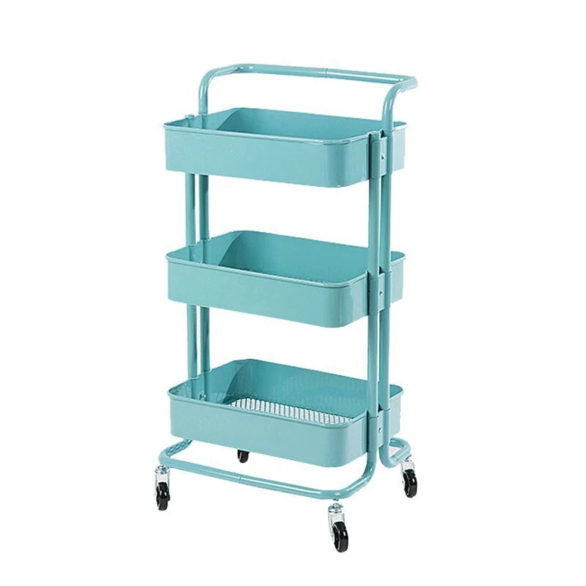 Fashion Creative 3 Tiers Carbon Steel Household Living Room Storage Rack Stroller Rolling Trolley Kitchen Organizer With 4 Wheel
Fashion Creative 3 Tiers Carbon Steel Household Living Room Storage Rack Stroller Rolling Trolley Kitchen Organizer With 4 Wheel