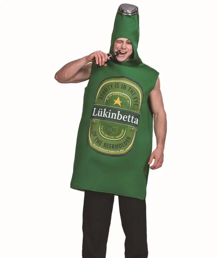 Men Green Poly Foam Beer Whisky Rum Bottle Costume Onesies Jumpsuit Adult Male Outfits Fancy Dress Clothing Halloween Costumes
Men Green Poly Foam Beer Whisky Rum Bottle Costume Onesies Jumpsuit Adult Male Outfits Fancy Dress Clothing Halloween Costumes