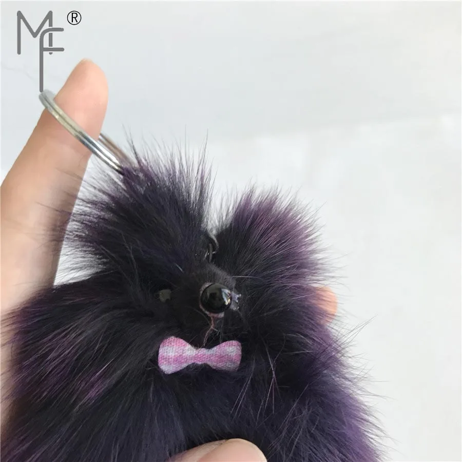 Magicfur-брелок из натурального Лисьего меха лисьего хвост помпон фиолетового цвета
