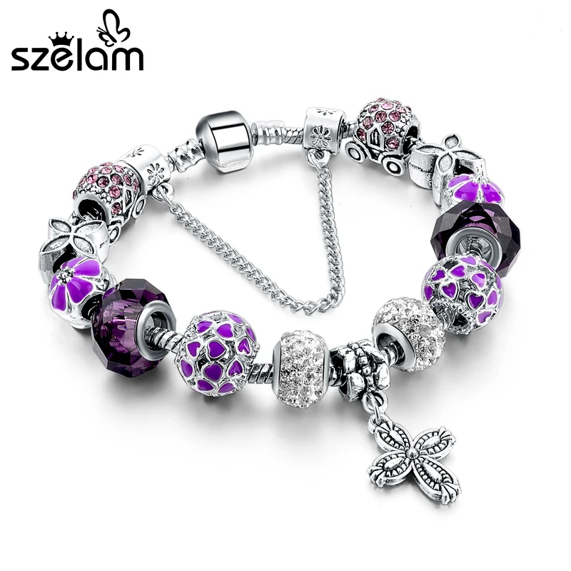 Szelam 2019 Purple Crystal Beads Bracelets & Bangles European Love Gift Silver Bracelets For Women pulseras SBR160036
Szelam 2019 Purple Crystal Beads Bracelets & Bangles European Love Gift Silver Bracelets For Women pulseras SBR160036