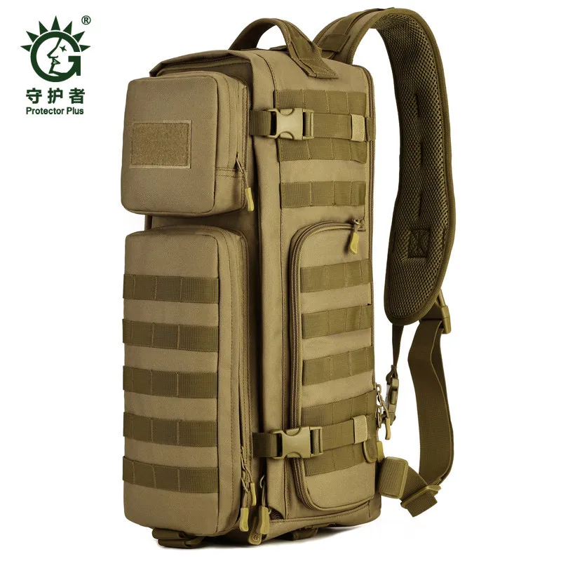 

New Waterproof Nylon Backpack Large Capacity Multi-function Bag Men Army Combination Backpack Travel Bag Mountaineering Bag 40L
