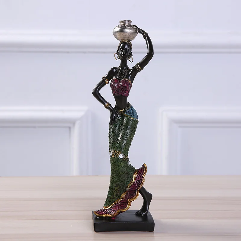 Resin African Woman Crafts Ornaments Home Decoration Figure Statue Sculpture Creative Home Decoration Accessories
Resin African Woman Crafts Ornaments Home Decoration Figure Statue Sculpture Creative Home Decoration Accessories