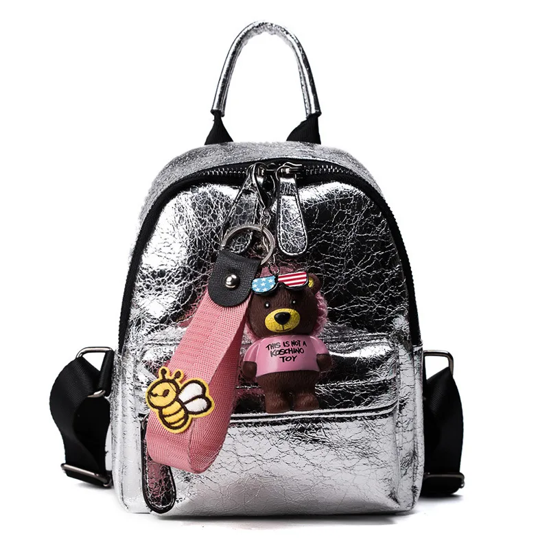 Mini shoulder bag female 2022 autumn new Korean version of the lovely bear pendant bright double backpack student bag Y359
Mini shoulder bag female 2022 autumn new Korean version of the lovely bear pendant bright double backpack student bag Y359