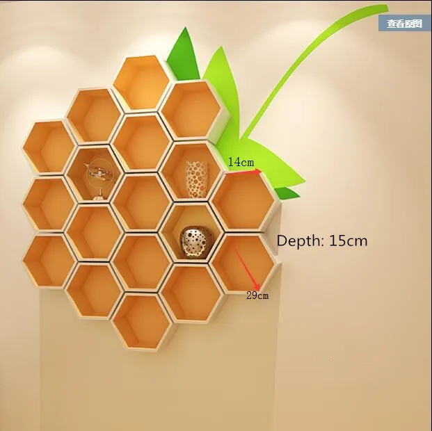 Wooden hexagon shelf storage wall decoration wall hanging bookshelf baby room color decorative living room background wall rack
Wooden hexagon shelf storage wall decoration wall hanging bookshelf baby room color decorative living room background wall rack