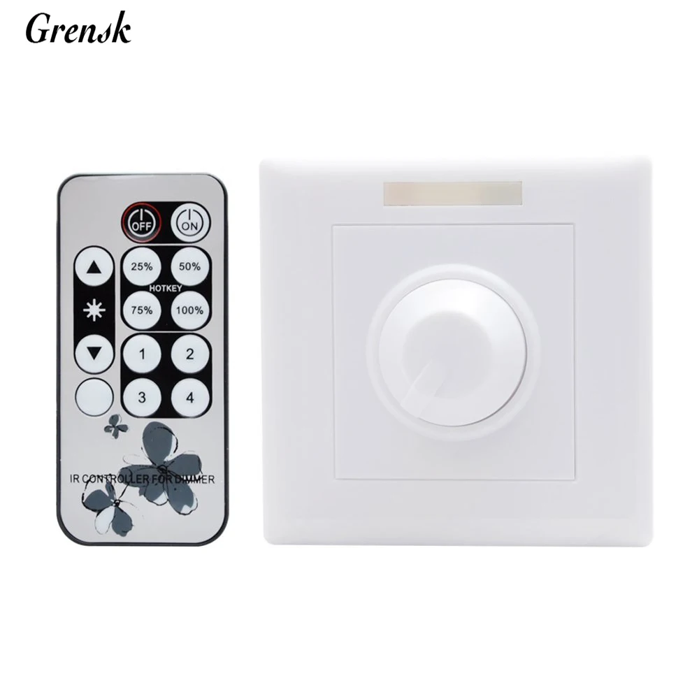 Grensk Высокое качество AC 90 V-240 V Triac LED диммер с пультом дистанционного управления специально разработан для светодиодной лампы накаливания
Grensk Высокое качество AC 90 V-240 V Triac LED диммер с пультом дистанционного управления специально разработан для светодиодной лампы накаливания