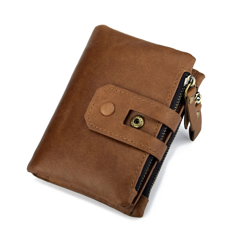 2018 New Genuine Leather Retro Short Men Wallet Clutch Double Zipper Coin Purse Vintage Bifold Male Wallet Card Holder Wallet
2018 New Genuine Leather Retro Short Men Wallet Clutch Double Zipper Coin Purse Vintage Bifold Male Wallet Card Holder Wallet