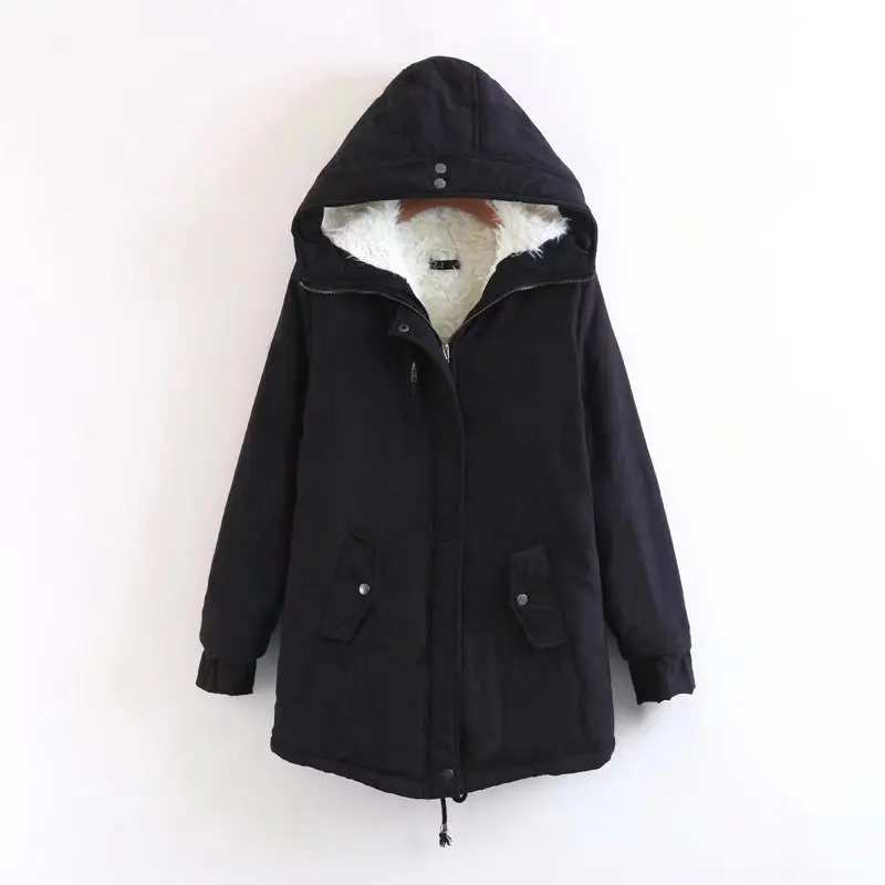New style cotton parkas women hooded thickening fleece lining coats outerwear woman fashion jacket 2019 autumn winter collection
New style cotton parkas women hooded thickening fleece lining coats outerwear woman fashion jacket 2019 autumn winter collection